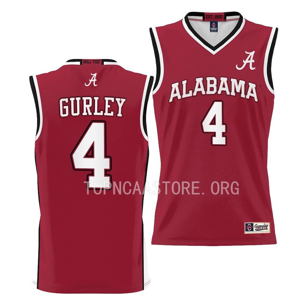 Youth Alabama Crimson Tide Noah Gurley #4 Crimson NCAA College Basketball Jersey